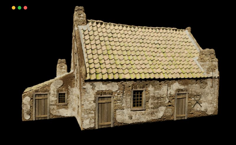 模型资产 – 农家老舍3D模型 Old Farmhouse