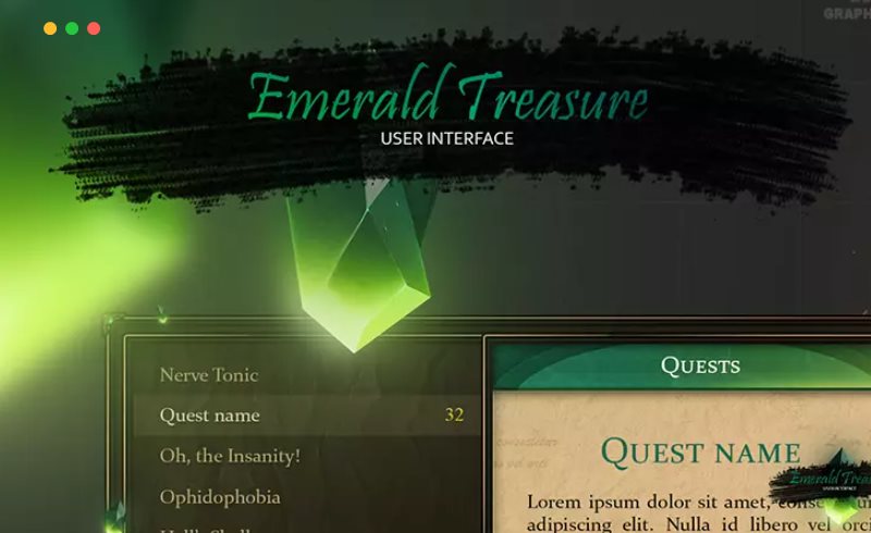 Unity – 游戏UI翡翠界面 Emerald Treasure — THE EMERALD INTERFACE