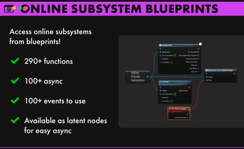 UE5插件 – 在线子系统蓝图 Online Subsystem Blueprints