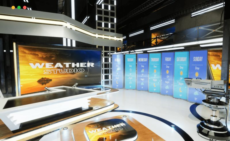【UE4/5】虚拟电视演播室 Weather TV Studio
