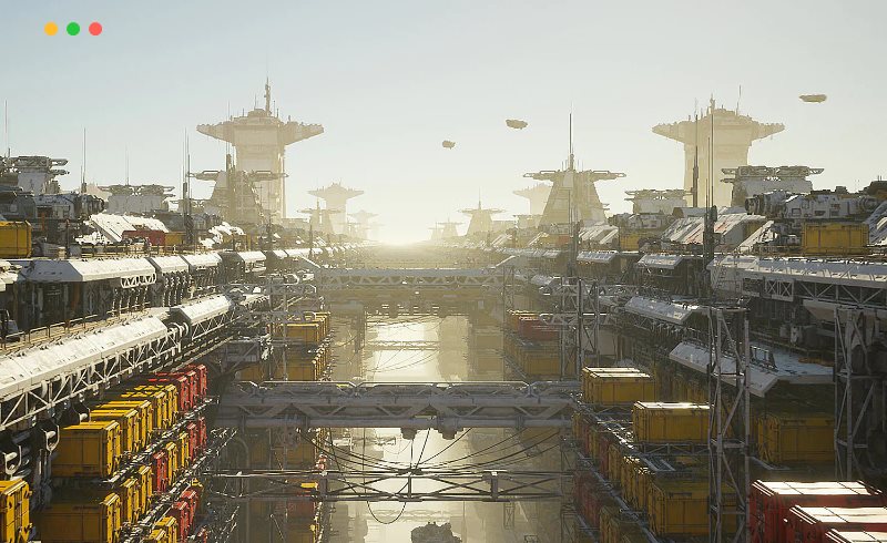 【UE4/5】科幻港口环境 Sci-fi Port Environment