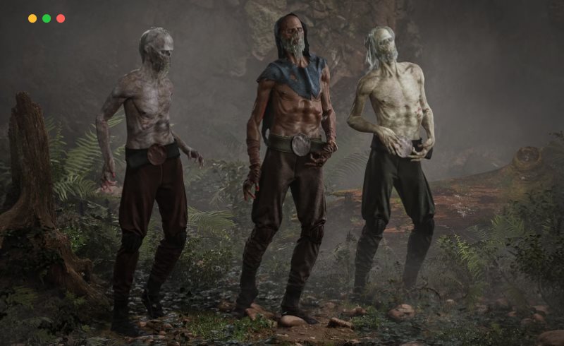 【UE5】丧尸角色 Corpse Bandit – Draugr Undead Zombie Monster Set