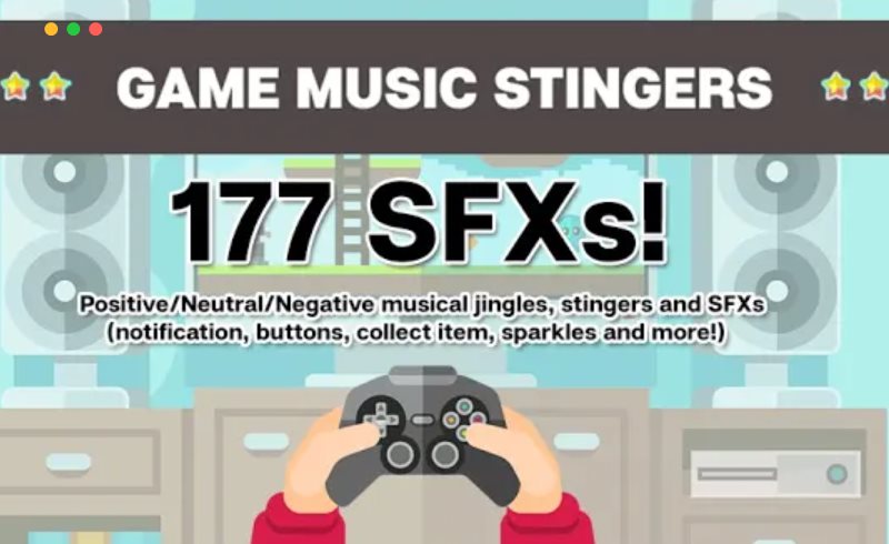 Unity – 游戏音效包 Game Music Stingers and UI SFX 2 Pack