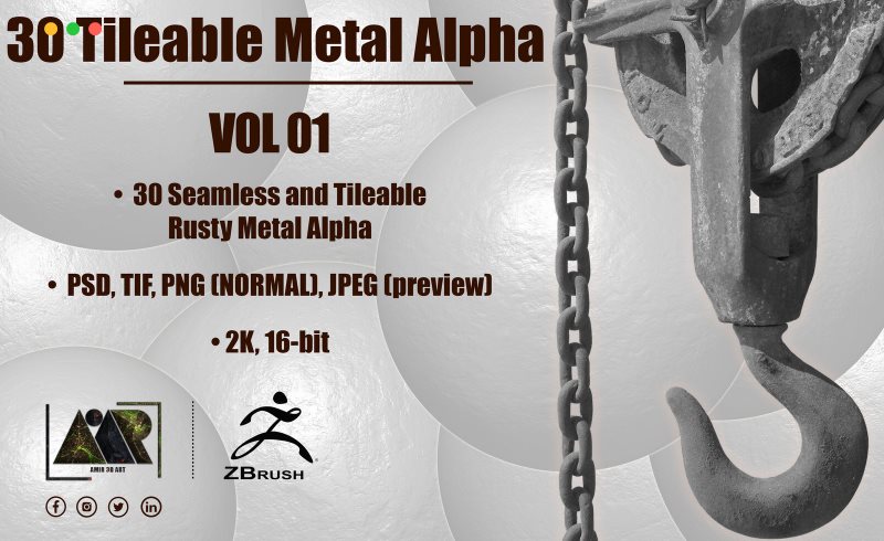 30 个金属生锈素材 30 Metal Alphas