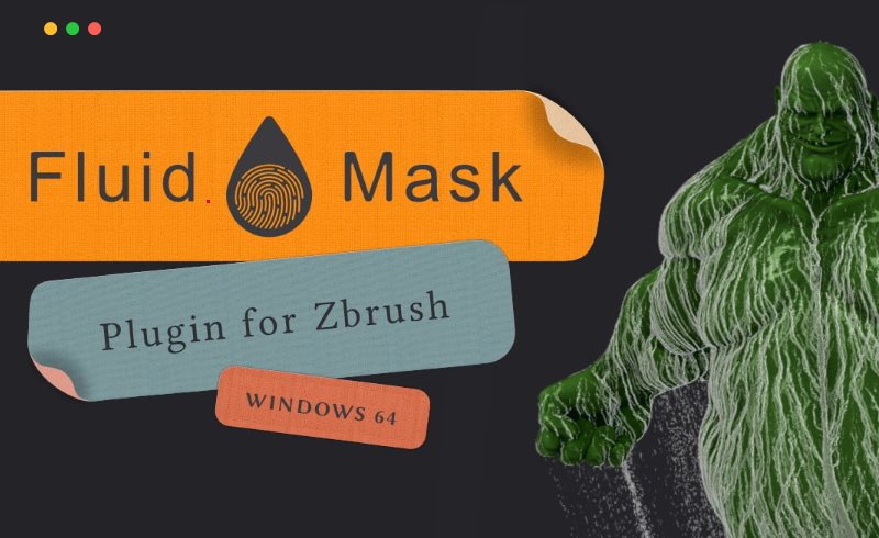 Zbrush插件 – 流体遮罩 Fluid Mask – ZBrush 2019 Plugin