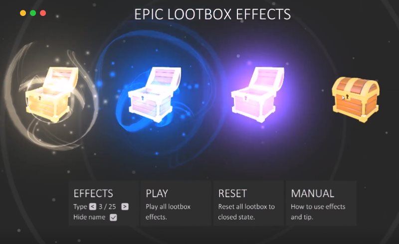 Unity – 战利品盒效果 Epic LootBox Effects