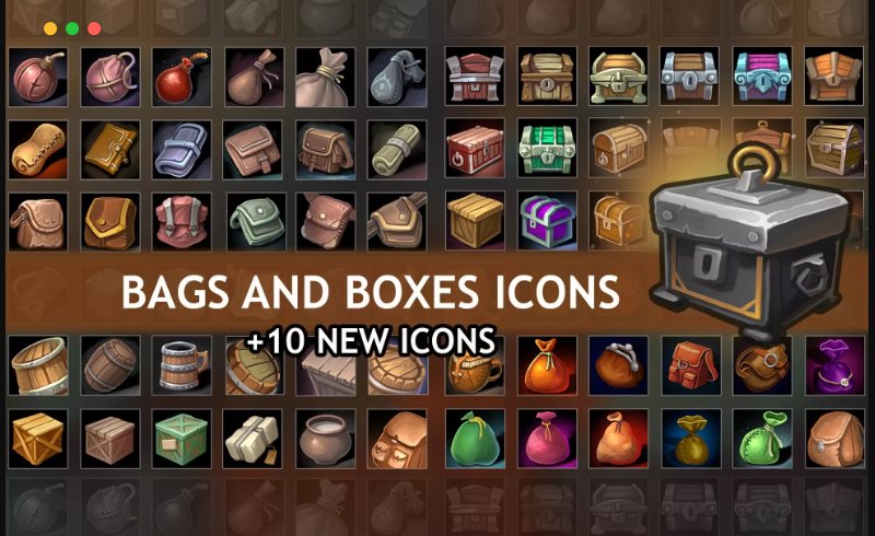 Unity – 游戏图标 Bags And Boxes Icons
