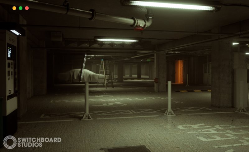 【UE4/5】模块化地下停车场和走廊  Atmospheric Modular Underground Car Park & Hallways