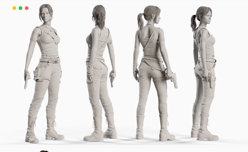 模型资产 – 女性探险家游戏角色 Female Explorer Game Character