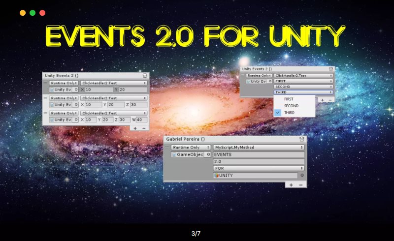 Unity插件 – Events 2.0 for Unity