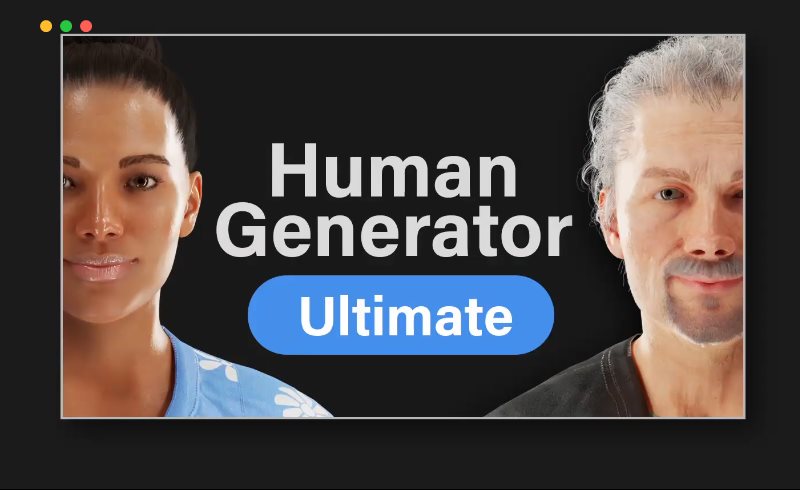 Blender插件 – 人物生成器 Human Generator Ultimate