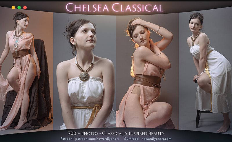 700 张素描姿势女性模特参考 Chelsea Classical