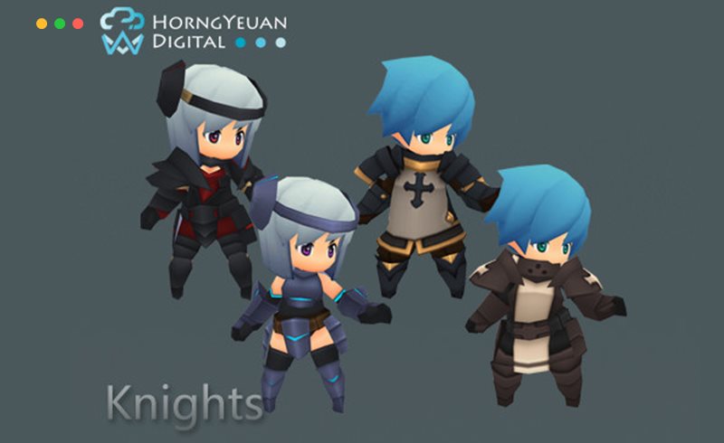 Unity – 卡通骑士 Toon Knights (Male + Female)