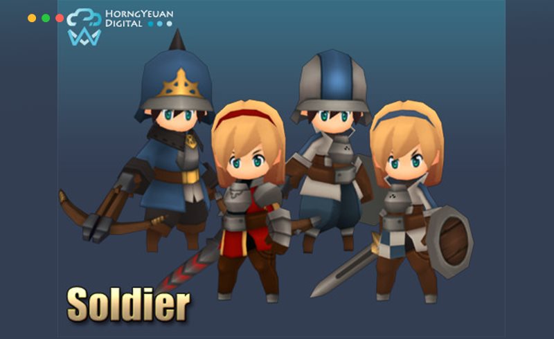 Unity – 卡通士兵 Toon Soldiers (Male + Female)