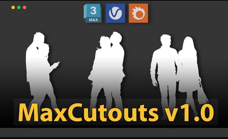 3Dmax插件 – 剪影投射 MaxCutouts