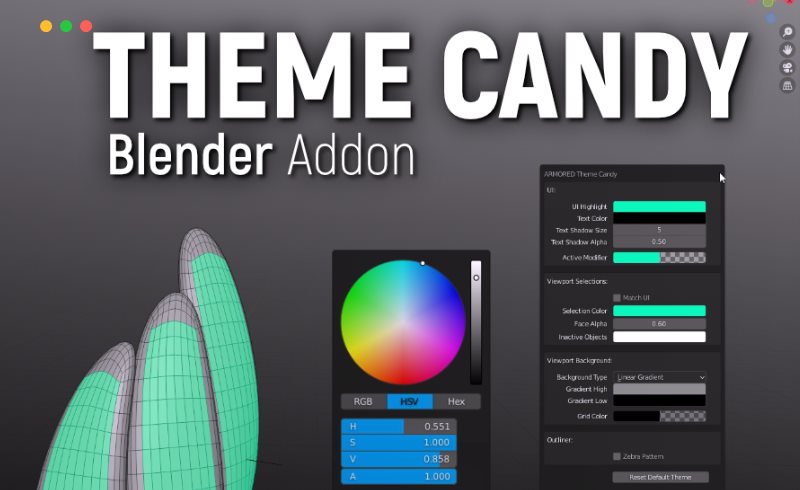 Blender插件 – 主题界面插件 Theme Candy