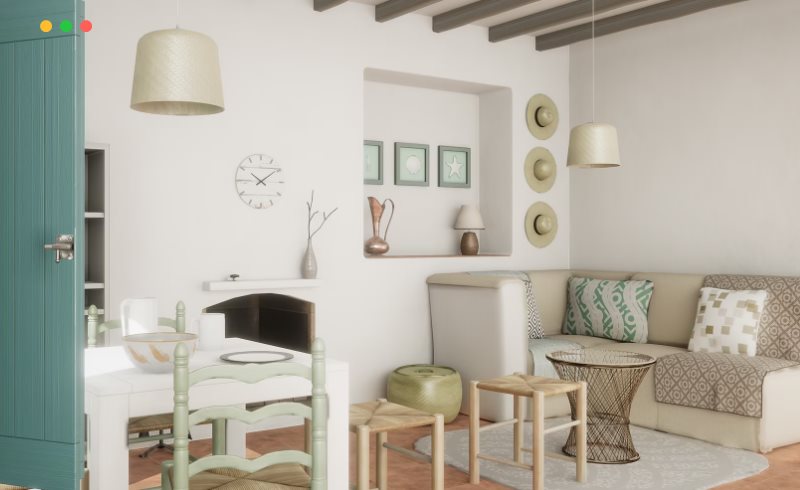 【UE5】地中海情调的房屋内饰 Mediterranean Rustic Interior