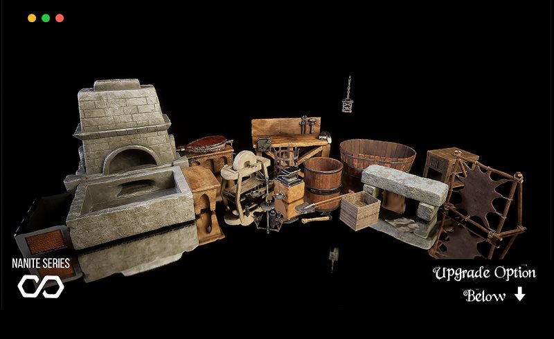 【UE5】中世纪铁匠道具 Blacksmith Props – Blacksmith Forge- Medieval Props