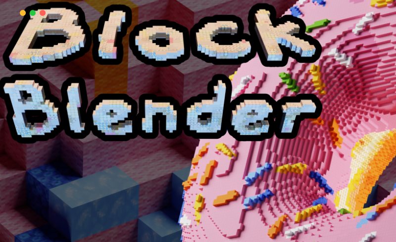 Blender插件 – 砖块效果插件 Blockblender