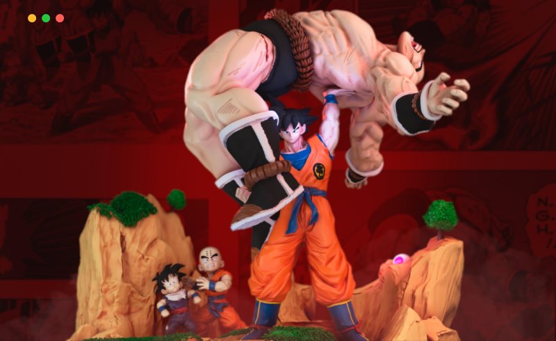 模型资产 – 超级赛亚人悟空与纳帕 Goku and Nappa Diorama from Dragon ball