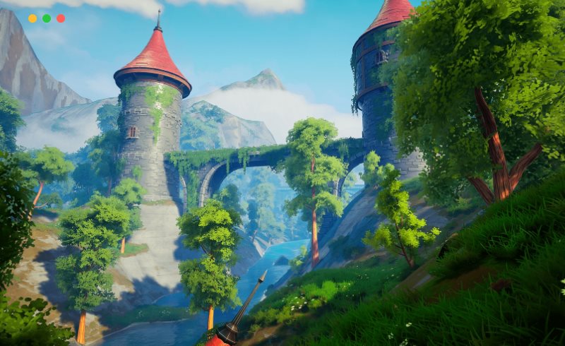 【UE4/5】风格化开放世界 Dreamscape Nature : Tower – Stylized Open World Environment