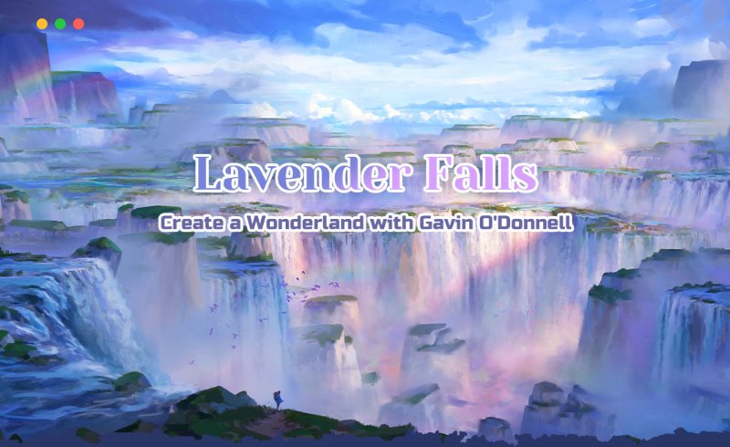 薰衣草瀑布环境场景搭建 Lavender Falls