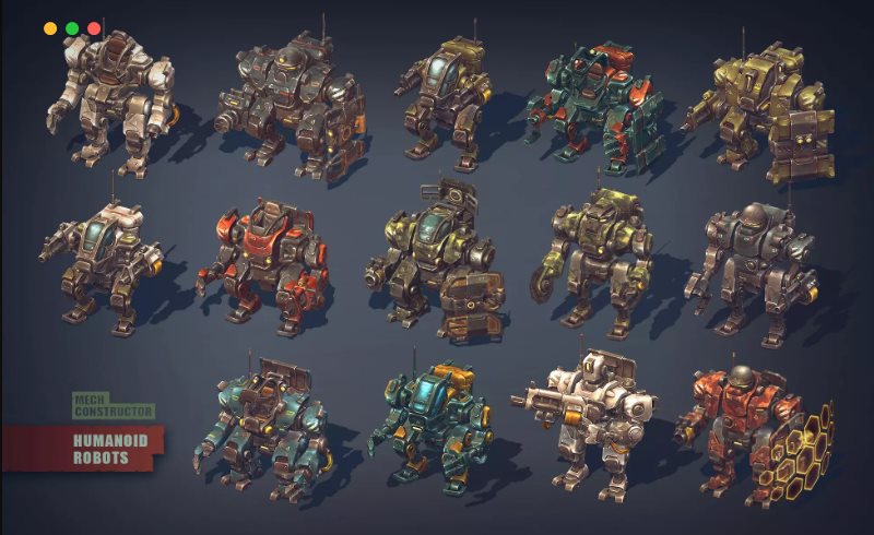 Unity – 人形机甲机器人 Mech Constructor: Humanoid Robots