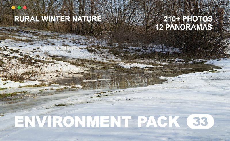乡村冬季自然参考包 Rural Winter Nature Reference pack