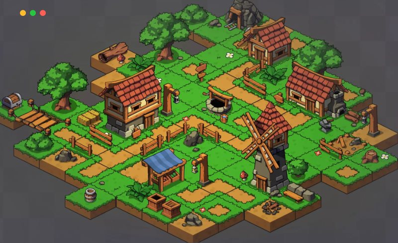 Unity – 游戏村庄资产 2D Isometric Village