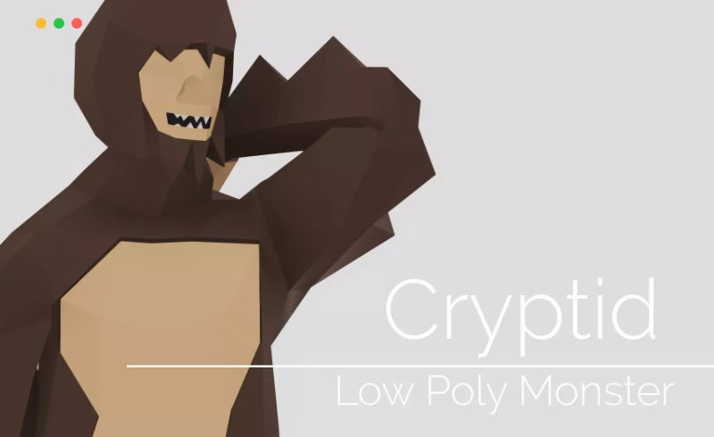 Unity – 风格化怪物资产 Cryptid Low Poly Monsters