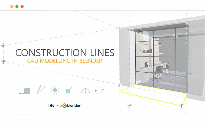 Blender插件 – 精确 CAD 建模 Construction Lines