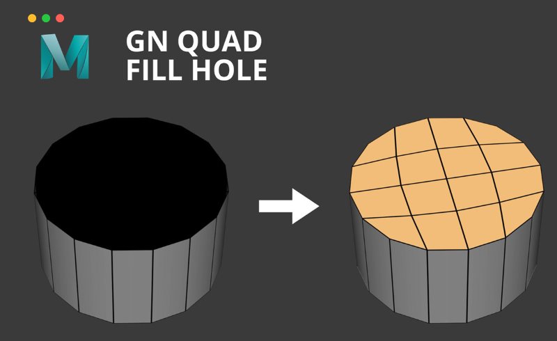 Maya插件 – 多边形封孔 GN Quad Fill Hole