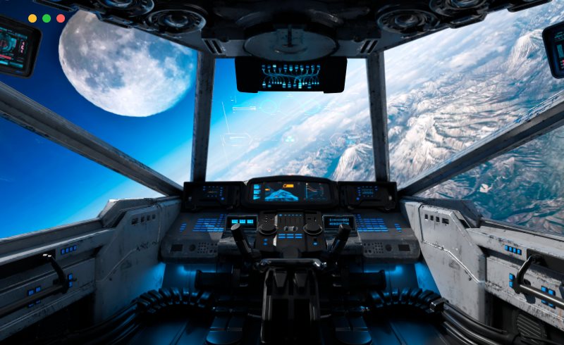 模型资产 – 飞船驾驶舱 Spaceship cockpit v3