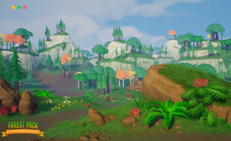 【UE4/5】风格化森林景观 Stylized Forest Pack