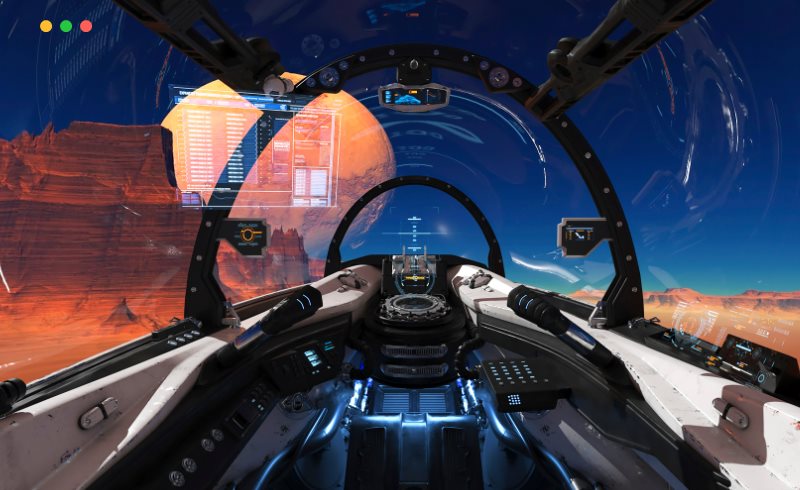 模型资产 – 飞船驾驶舱 Spaceship cockpit v4