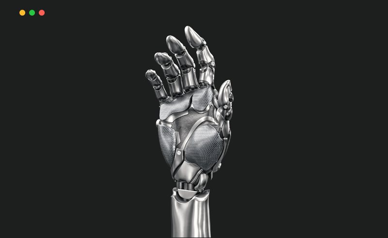 模型资产 – 机器人手臂3D模型 robotic hand