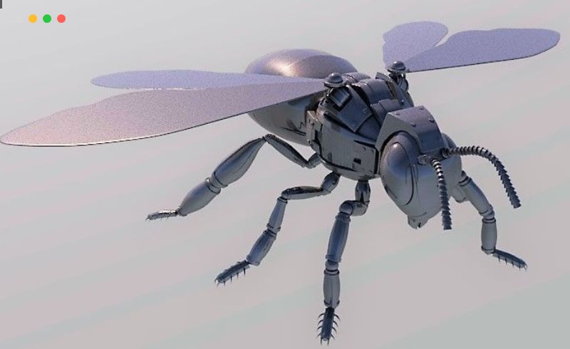 模型资产 – 机械蜜蜂机器人 mechanical bee 3D model