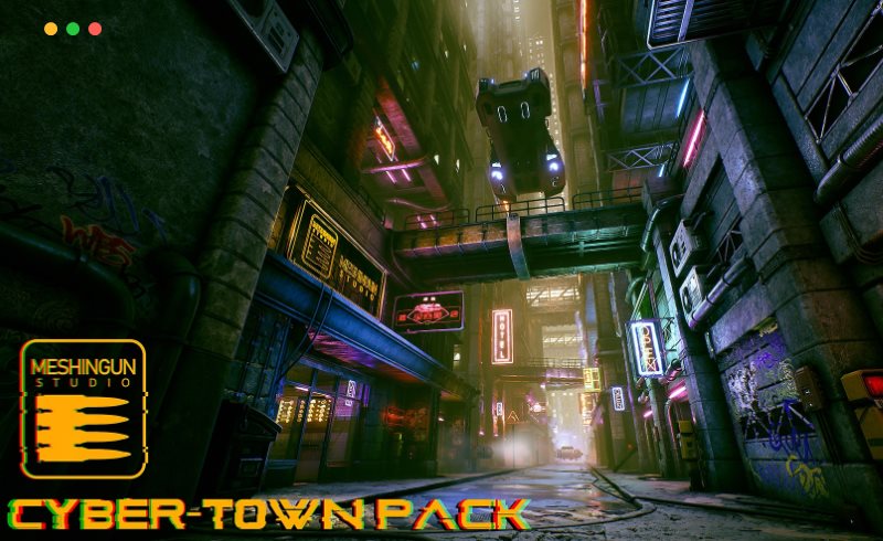 【UE5】数码城市 Cyber-Town Pack