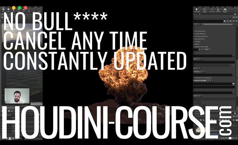 Houdini教程 – 特效流体布料特效 Houdini FX Course Part 1 & 2