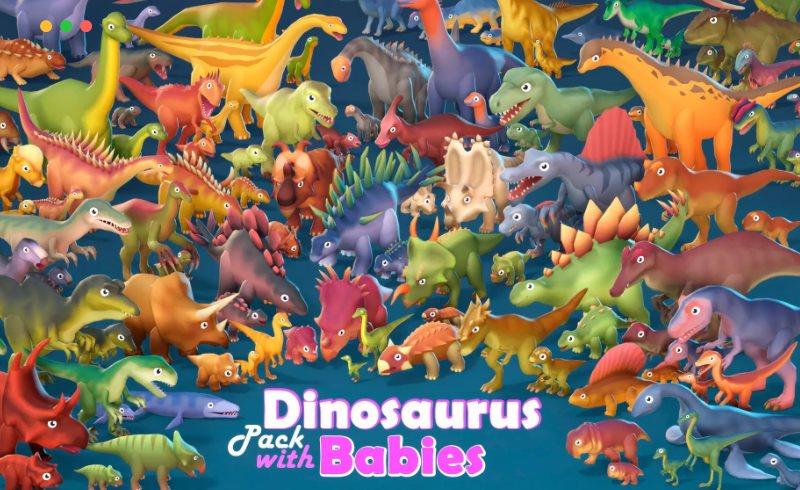 Unity – 恐龙宝宝合集 Dinosaurus Pack with Babies