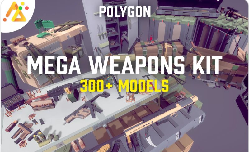 Unity – 巨型武器套件 POLY – Mega Weapons Kit