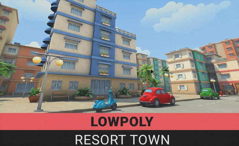 Unity – 风格化小镇 Lowpoly Resort Town