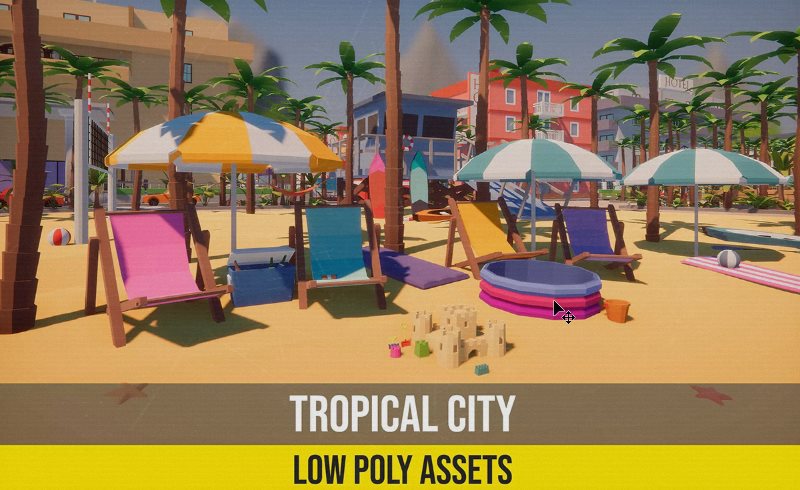 Unity – 风格化沙滩场景 Low Poly Tropical City