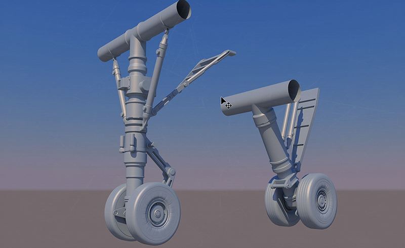 模型资产 – 起落架3D模型 Landing gear – Chassi 3D model