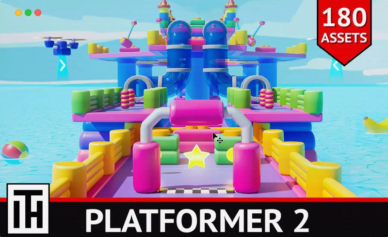 Unity道具 – 游戏资产包 Platformer 2 – Low Poly