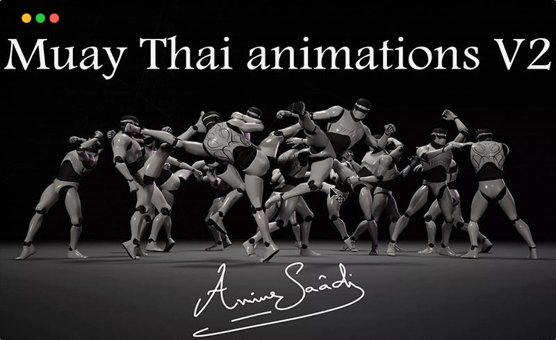 Unity动画 – 跆拳道泰拳格斗动画 Combat animations – Kickboxing and Muay Thai V2