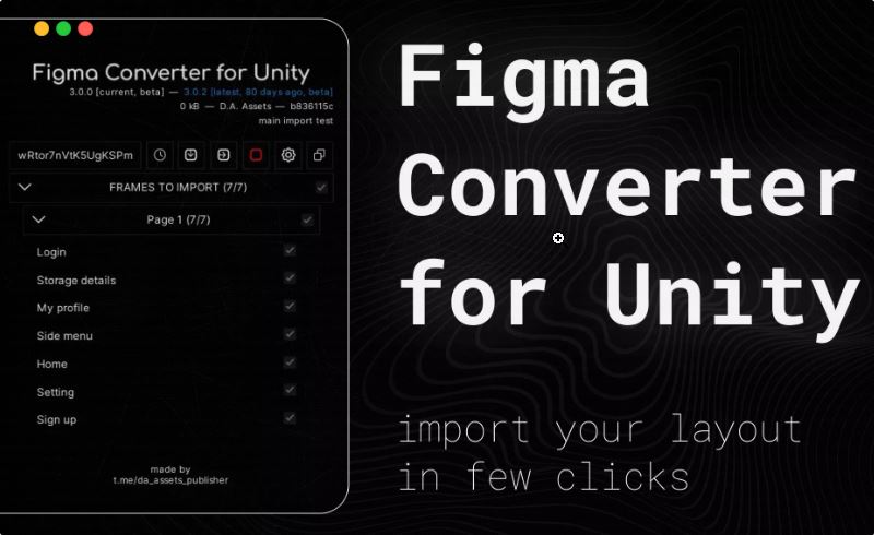 Unity插件 – Figma转换插件 Figma Converter for Unity