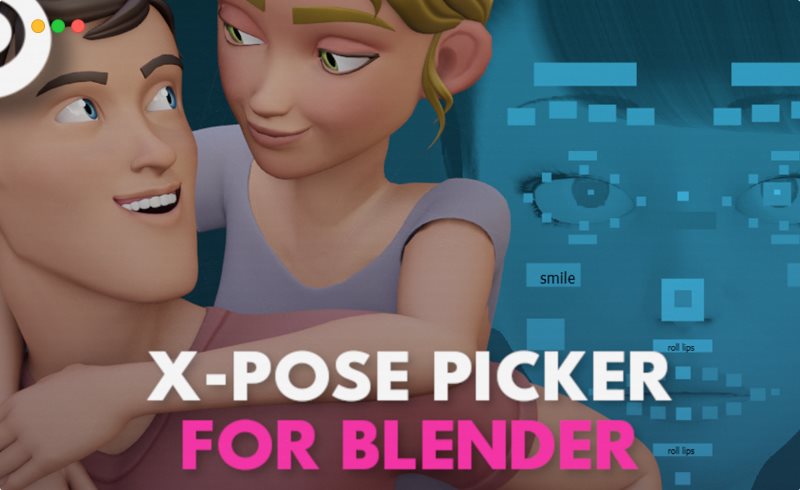 Blender插件 –  动画角色控制插件 X-Pose Picker