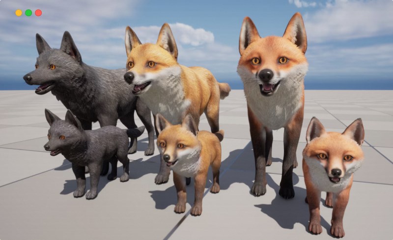 【UE5】狐狸家族 Fox Family