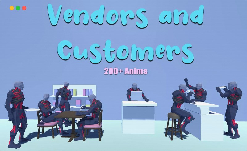 Unity动画 – 供应商和客户动画 Vendors and Customers